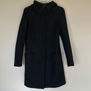 Babaton Black Pearce Wool Coat Size XS